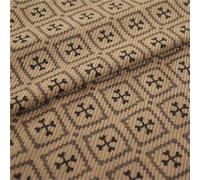 Corduroy Printed Fabric Thick Stripes Corduroy Triangle Circle Geometry Printed for Sewing Dresses Clothes(Color-03)