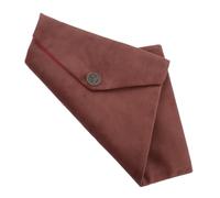 Corduroy Scripture Storage Pouch Coffee Chinese Style Large Capacity