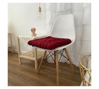 Corduroy Seat Cushion for Added Comfort in the Home Office, Soft Pp Cotton Cushion with Anti-Deformation Design, Versatile Use for Sofa, Reading and in the Car (Red)