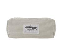 Corduroy Shark Pencil Case | Shark Embroidery Pen Bag | Shark Large Capacity Stationery Pouch | Multipurpose Cute and Spacious Pen Storage Bag | Portable Animal Pen Pouch for All Ages