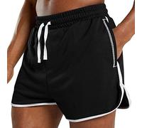Corduroy Shorts Men Mens Workout Shorts Elasticated Waist Quick Dry Gym Training Shorts Comfy Soft Weightlifting Shorts Fitness Walking Shorts with Pockets(c-Black,3XL)