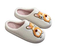 Corduroy Slippers for Women Men Cloud Shoes with Arch Support Memory Foam House Pillow Slipper Indoor and Outdoor Trendy Colorful Cartoon Illustrated Bedroom Slides Sole Non-Slip Nursing Shoes