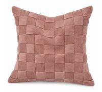 Corduroy Textured Cushion 45cm - Faux Suede-Look Reverse - Dusky Rose Pink | K Collection • Cover Only • Decorative Woven Check • Living Room, Bedroom & Home Styling