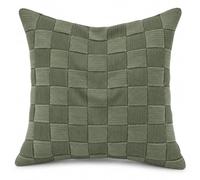 Corduroy Textured Cushion 45cm - Faux Suede-Look Reverse - Heritage Green | K Collection • Cover Only • Decorative Woven Check • Living Room, Bedroom & Home Styling