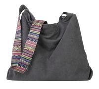 Corduroy Tote Bag, Bohemian Style Capacious Crossbody Tote Bag with Zipper Patch, Anti-Theft Multi-Purpose for Women & Men Work Travel Daily Use