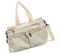 Corduroy Tote Bag - Casual Large Capacity Corduroy Shoulder Bag, Handy Bag with Pockets, Structured Tote Bag for Travel, Party and, beige, Se référer à la description