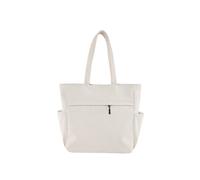 Corduroy Tote Bag Simple Shoulder Bag Leisure Commuter Tote Bag Large Capacity Handbag Cord Tote Bag Women Shopping Bag for Travel Gym Vacation (Beige)