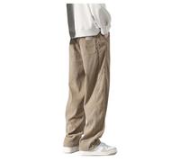 Corduroy Trousers Men's Wide Leg Jogging Bottoms Baggy Loose Fit Cord Trousers Long Sports Trousers Men's Sweatpants Plain Hip Hop Staight Running Trousers Elastic Waist Chino Trousers with Drawstring