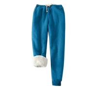 Corduroy Trousers Women Fleece Lined Thermal Ladies Pants Elastic Waist Drawstring Warm Trousers with Pocket Winter Fall Training Workout Tracksuit Bottoms Comfort Loungewear