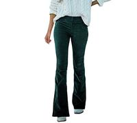 Corduroy Trousers Women's Flared Bootcut High Waist Black Slim Fit Long Cord Pants Straight Leg Stretch Boyfriend Casual Skinny Tube