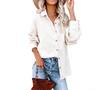 Corduroy Women Cardigan 90% Polyester 10% Spandex Blend | Vintage retro design, long sleeve, lapel collar, solid color pattern, regular fit length