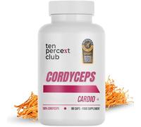 Cordyceps Capsules Mushroom Supplement - Cordyceps Mushroom Extract for Energy, Endurance and Stamina - Natural Nootropic Complex, 90 Caps - Cardio+ by Ten Percent Club