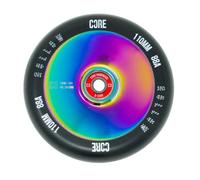 CORE Hollow Stunt Scooter Wheel 110mm ABEC 9 Bearings (Replacement Pro Scooter Wheels) - Black/NeoChrome