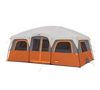 CORE 12 Person Tent | Large Multi Room Camping Tent for Outdoor Family Camping | Portable Cabin Stand Up Tent with Storage Pockets for Camping Accessories, 16ft x 11ft