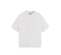 Scotch & Soda Men's 3 Crosses Pocket Loose-Fit T-Shirt, White, XXL