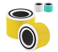 Core 300 Core 300s Filter Compatible with LEVOIT Core 300 and Core 300S VortexAir Air Purifier, Core 300-RF and Core P350 3-in-1 Hepa Filter, Part No. Core 300-RF and Core P350-RF, 2 Pack yellow