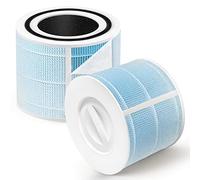 Core 300 Smoke Remover Filter Compatible with Levoit Core 300 Replacement Filter for Air Purifier Core 300 300S P350, Core300-RF-WS Core 300-RF P350-RF H13 True HEPA Filter 2x Extra Pre-Filter, 2-Pack