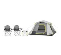 CORE 4 Piece Camping Equipment Combo Set 4 Person Tent with Two Chairs, Table & Bag