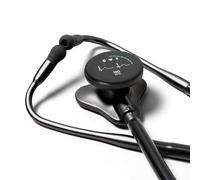 CORE 500™ Digital Stethoscope - 40x Amplification, Active Noise Cancellation, 3-Wire ECG, FDA Authorized AI with Eko+, Full Color Display, Refund Friendly - Matte Black