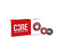 CORE ABEC 9 Skateboard Bearings - Pack of 8/4 Premium Sealed 608 Bearings for Skateboards, Longboards, Stunt Scooters and Roller Skates (4 Pack, Red ABEC 9)