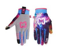 Core Aero Protective Gloves Zag, Cycling Gloves MTB Gloves Mountain Bike Anti-Slip Mens and Women's Gloves for BMX, Bike Gloves, Scooter and Mountain Bikes Galaxy - Small