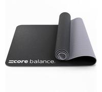 Core Balance Black Yoga Exercise Mat 6mm Tpe Foam Eco Friendly Carry Strap