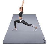 Core Balance Extra Large Yoga Mat 6mm Non Slip TPE Foam with Travel Strap L183cm x W116cm (Grey)