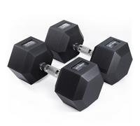 Core Balance Hex Dumbbell Pairs Pvc Encased Cast Iron 27.5Kg