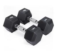 Core Balance Hex Dumbbells Pair, 2.5kg-10kg Weights, Home Gym | Cast Iron Core, PVC-Coated Anti-Roll Hex Design, Knurled Non-Slip Grip, For Strength Training, Weight Lifting & Toning
