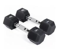Core Balance Hex Dumbbells Pair, 2.5kg-10kg Weights, Home Gym | Cast Iron Core, PVC-Coated Anti-Roll Hex Design, Knurled Non-Slip Grip, For Strength Training, Weight Lifting & Toning