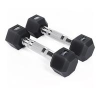 Core Balance Hex Dumbbells Pair - 2 x 2.5kg, Cast Iron, PVC Coated Anti-Roll Hexagonal Weights, Knurled Non-Slip Handles, Home Gym Fitness, Cardio, Toning, Strength Training, Exercise