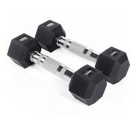 Core Balance Hex Dumbbells Pair (2 x 2.5kg), Heavy Duty Cast Iron, PVC Encased Anti Roll Hexagonal Weights, Knurled Non Slip Handles, Home Gym Fitness, Strength Training, Weight Lifting, Exercise