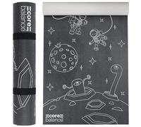 Core Balance Kids Yoga Mat with Strap, Screen-Printed Space Pattern, Non Slip PVC Foam, Textured Grip, 6mm Thick for Cushioning & Support, Easy to Clean, Active Play & Exercise Mat, 152cm x 60cm