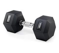 Core Balance Pro Hex Dumbbells, 12.5kg-30kg, Single or Pair | Cast Iron Core, PVC-Coated Anti-Roll Hex Design, Knurled Non-Slip Grip, For Strength Training, Home Gym & Weight Lifting