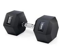 Core Balance Pro Hex Dumbbells, 12.5kg-30kg, Single or Pair | Cast Iron Core, PVC-Coated Anti-Roll Hex Design, Knurled Non-Slip Grip, For Strength Training, Home Gym & Weight Lifting
