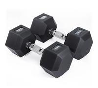 Core Balance Pro Hex Dumbbells, 12.5kg-30kg, Single or Pair | Cast Iron Core, PVC-Coated Anti-Roll Hex Design, Knurled Non-Slip Grip, For Strength Training, Home Gym & Weight Lifting