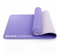 Core Balance Purple Yoga Exercise Mat 6mm Tpe Foam Eco Friendly Carry Strap