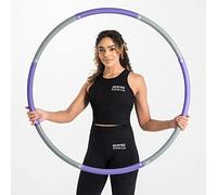 Core Balance Smooth Weighted Hula Hoop For Adult Fitness Foam Padded Size Adjustable 1kg (Purple)