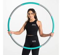 Core Balance Smooth Weighted Hula Hoop For Adult Fitness Foam Padded Size Adjustable 1kg (Teal)