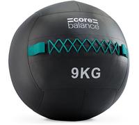Core Balance Wall Ball 9kg, Weighted Exercise Ball for Dynamic Home, Gym & HIIT Workouts, Build Strength, Power, Endurance & Cardio Fitness, Heavy Duty PVC, Comfortable Grip, Balanced Weight, 35cm