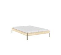 Core Bed Frame 140x200 Raw/Sage Green