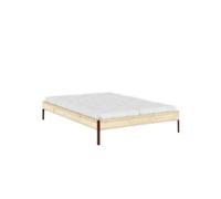 Core Bed Frame 140x200 Raw/Terra Red