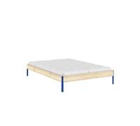 Core Bed Frame 140x200 Raw/Vivid Blue