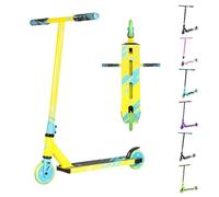 CORE CB1 Beginner Stunt Scooter - Kids Stunt Scooters 6 Years and Up, Beginner Kick Scooter for Tricks Freestyle with 110mm Wheels - Pro Scooters For Teenagers & Kids - Highlighter Yellow/Blue