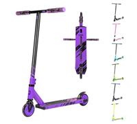 CORE CB1 Beginner Stunt Scooter - Kids Stunt Scooters 6 Years and Up, Beginner Kick Scooter for Tricks Freestyle with 110mm Wheels - Pro Scooters For Teenagers & Kids - Purple/Black
