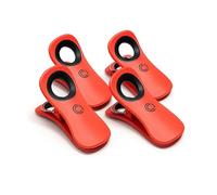 Core Clips Beach Towel Clips, 3" Stainless Steel Pool Towel Holder with 2.5" Large Opening Cruise Towel Clips for Loungers, Heavy Duty Clips for Boat & Beach, Set of 4 Big Clips - Red