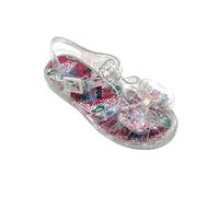 Core Collection Girls Jelly Gladiator Sandals Kids Beach Summer Holiday Flat Shoes Glittery Bow Shoes Pink UK 1