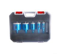 Core Hole Drill Bit Set 5 Pieces 6-45mm Diamond Coated For Glass Stone Tile With Self-Guiding Center Bit For Clean Entry