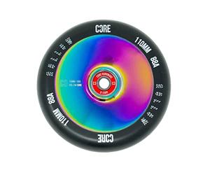 CORE Hollow Stunt Scooter Wheel 110mm ABEC 9 Bearings (Replacement Pro Scooter Wheels) - Black/NeoChrome