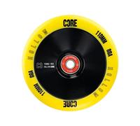 CORE Hollow Stunt Scooter Wheel 110mm ABEC 9 Bearings (Replacement Pro Scooter Wheels) - Yellow/Black